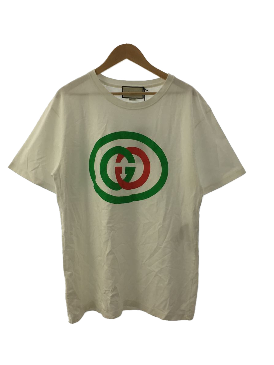 GUCCI◇Tシャツ/XL/コットン/WHT/19SS/565806-XJBAU/GGTシャツ/グッチ