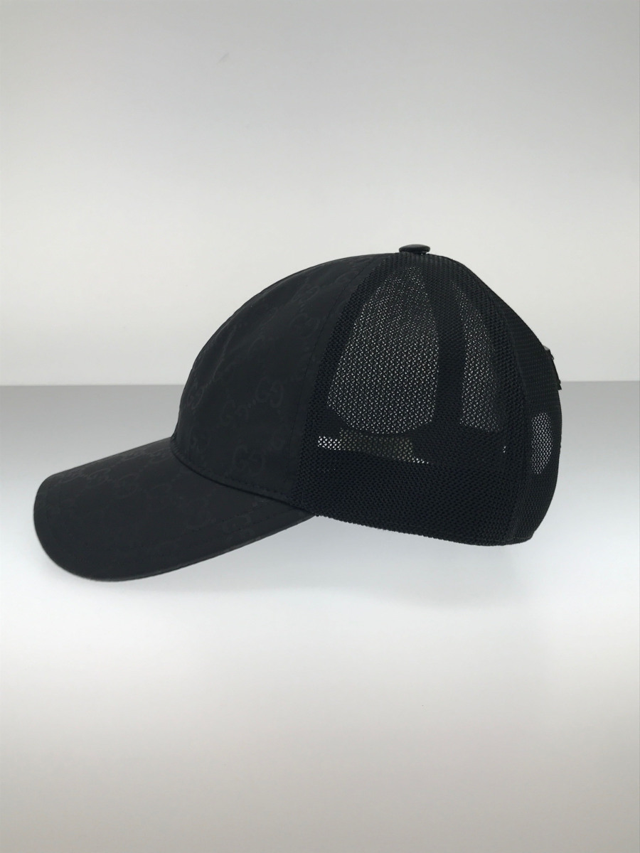 日本限定モデル】【日本限定モデル】グッチレザーキャップ 帽子黒S57