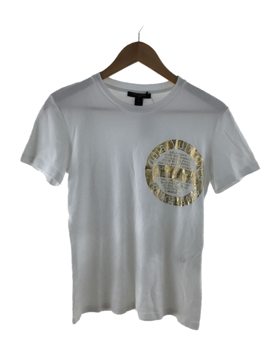 LOUIS VUITTON◇ルイヴィトン/Tシャツ/M/コットン/ホワイト/RW201W TWD
