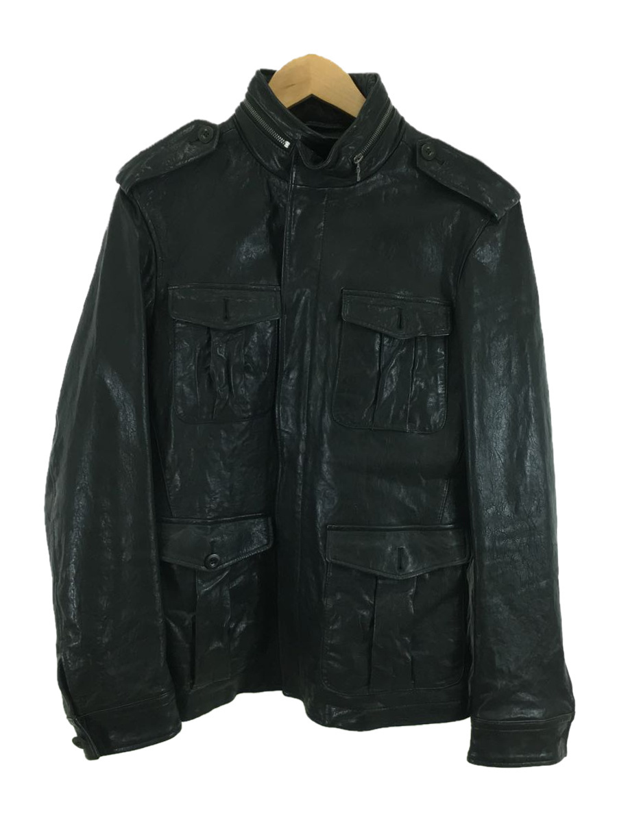 Paul Smith◇レザージャケット・ブルゾン/L/羊革/BLK/M-65/ Paul Smith