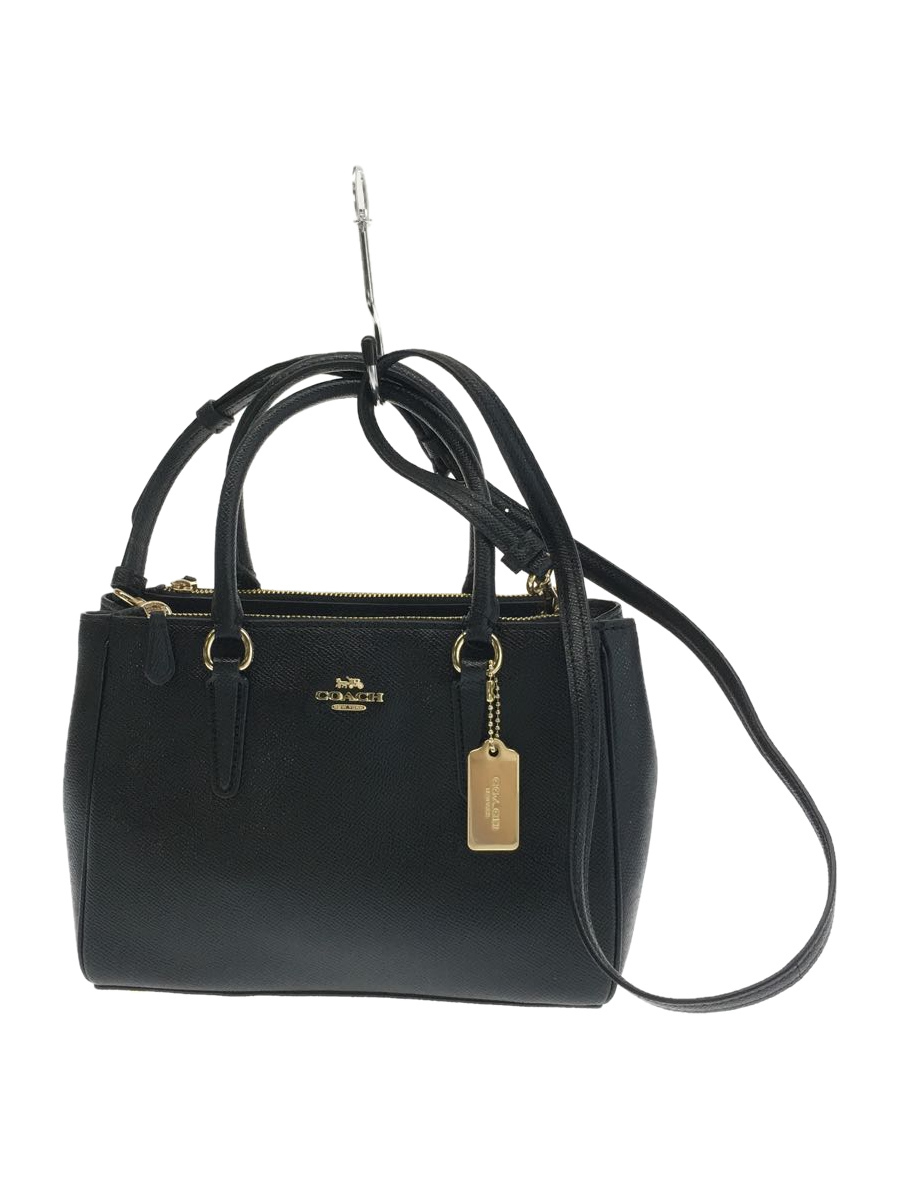 COACH◇ハンドバッグ/F44962/レザー/BLK/コーチ/ミニサリー/2WAY