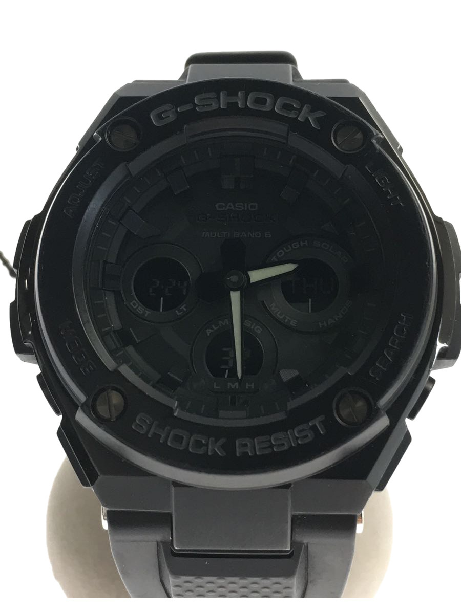 CASIO◇ソーラー腕時計・G-SHOCK/デジアナ/ラバー/BLK/GST-W300G-1A1JF