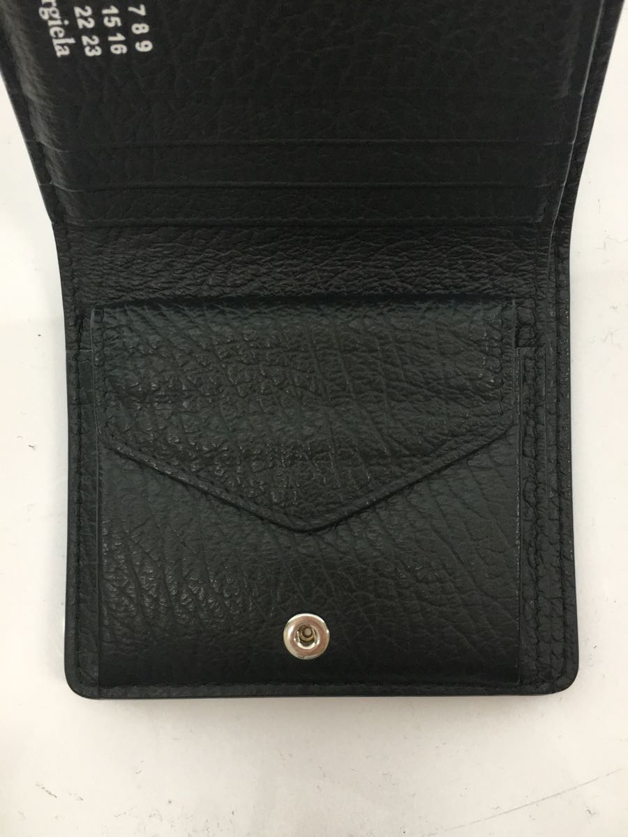 Maison Margiela◇メゾンマルジェラ/2つ折り財布/牛革/BLK/ユニ
