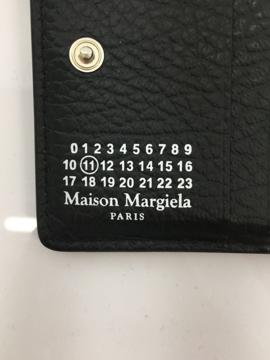 Maison Margiela◇メゾンマルジェラ/2つ折り財布/牛革/BLK/ユニ