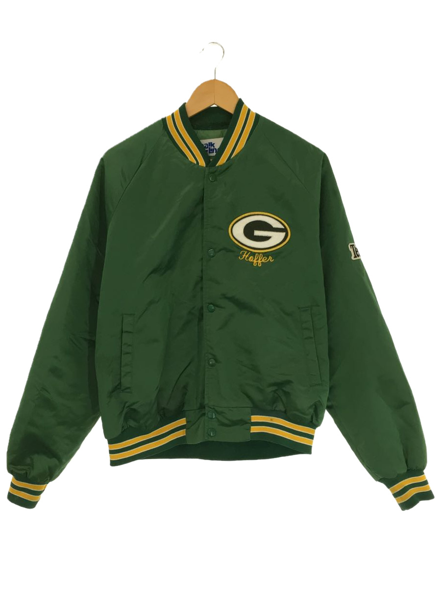 Chalk Line◇NFL/GRREN BAY PACKERS/USA製/90s/スタジャン/L/ナイロン