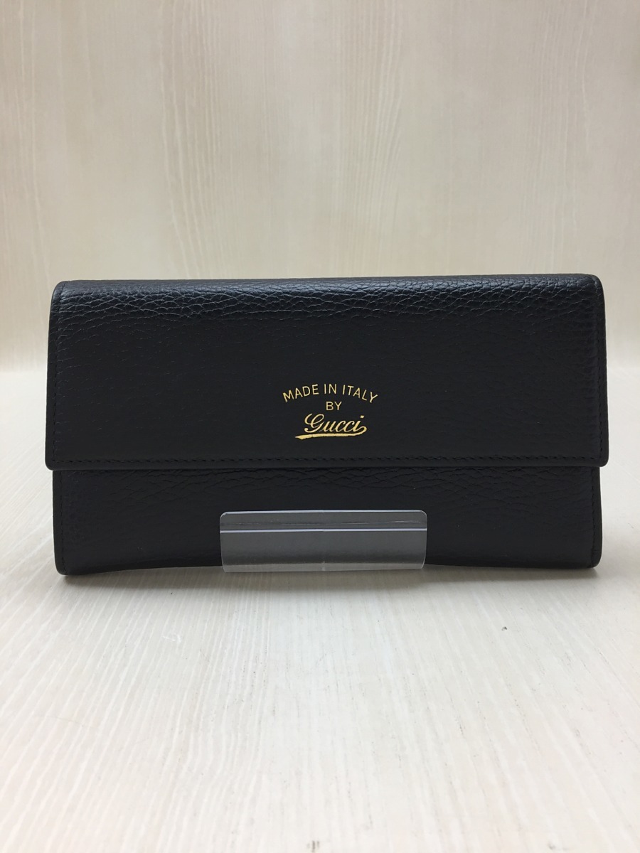 GUCCI◇スウィング/長財布/レザー/BLK/354496 www.distribella.com