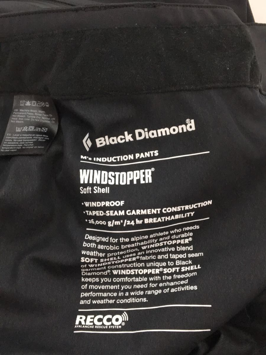 Black Diamond◇RECCO/WINDSTOPPER/インダクションシェル/ソフトシェル//ストレートパンツ/M/ナイロン/BLK 