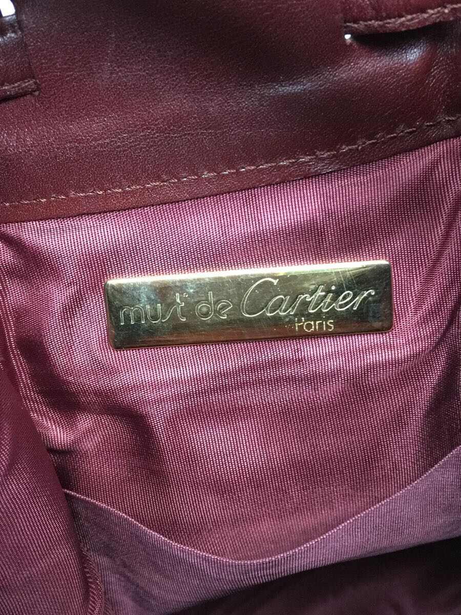 Cartier◇ショルダーバッグ/レザー/BRD/無地