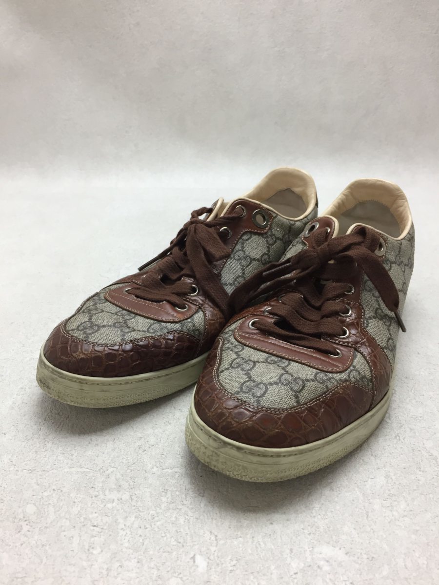 GUCCI◇グッチ/ローカットスニーカー/UK8.5/ブラウン/PVC www