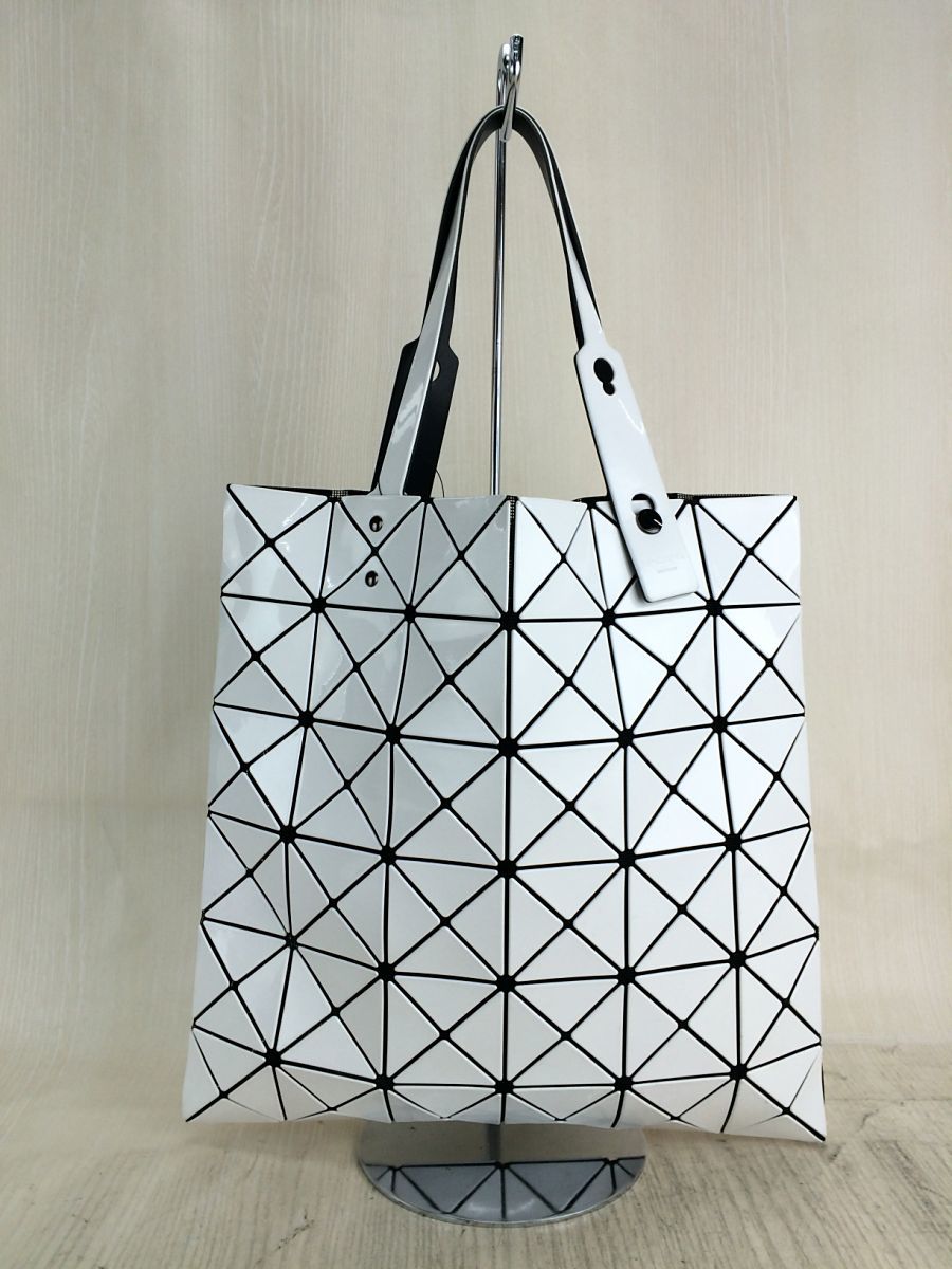 BAO BAO ISSEY MIYAKE◆LUCENT BASICS/ルーセントベーシック/トートバッグ/ホワイト/総柄/BB93-AG053