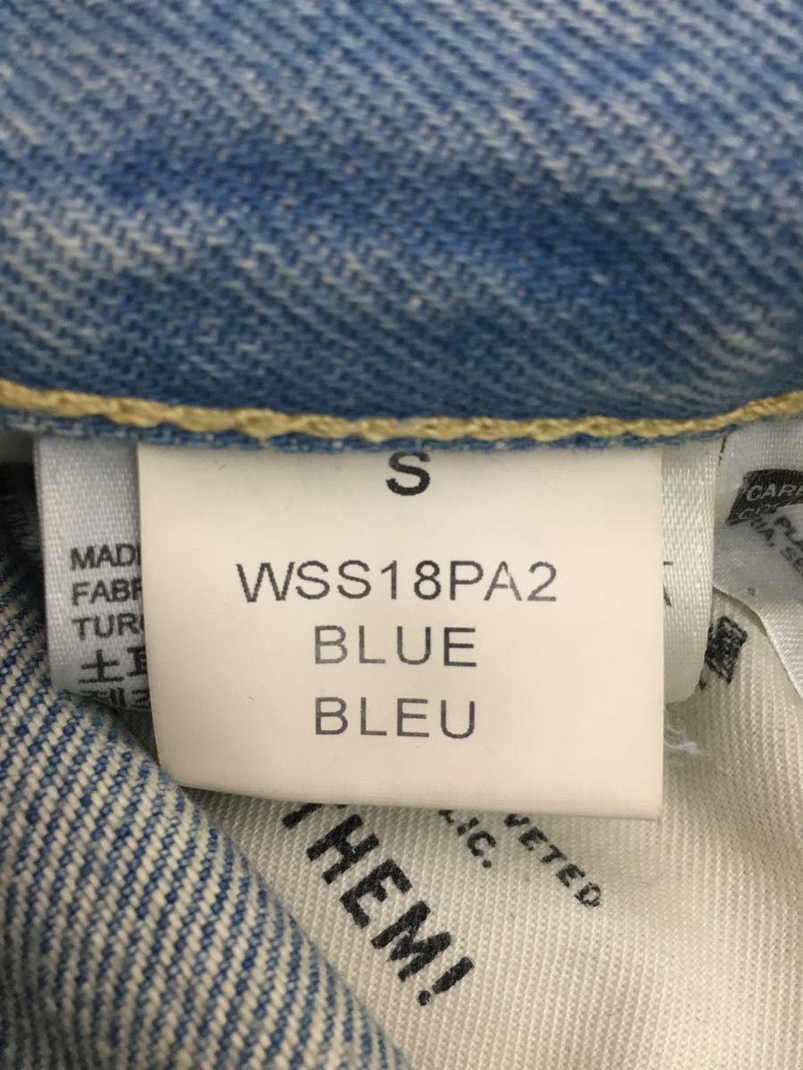 VETEMENTS◇ボトム/S/コットン/BLU/無地/再構築リメイクデニムパンツ