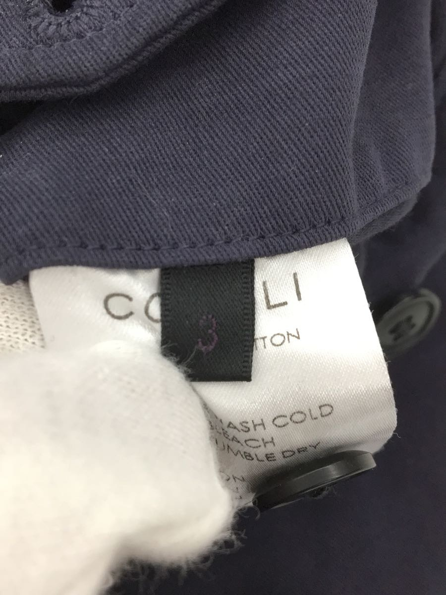 COMOLI◇U03-03001/製品染バックストラップパンツ/ボトム/3/コットン