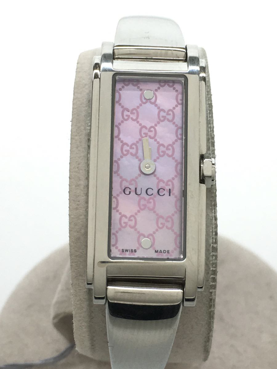 GUCCI◇クォーツ腕時計/アナログ/ステンレス/ピンク/YA109530