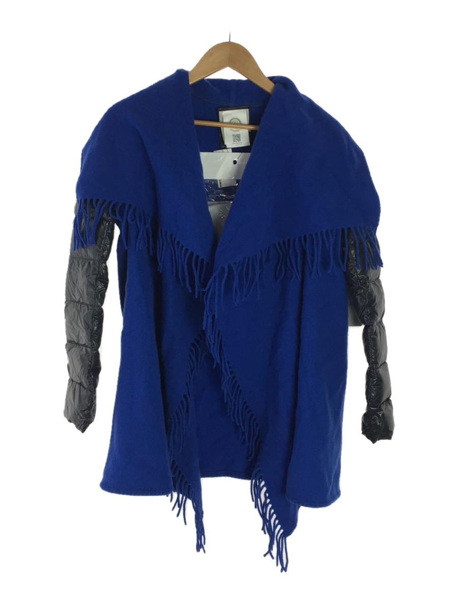 MONCLER◇MANTELLA/ショール/ジャケット/S/ウール/BLU/毛羽立ち有り spz.hr