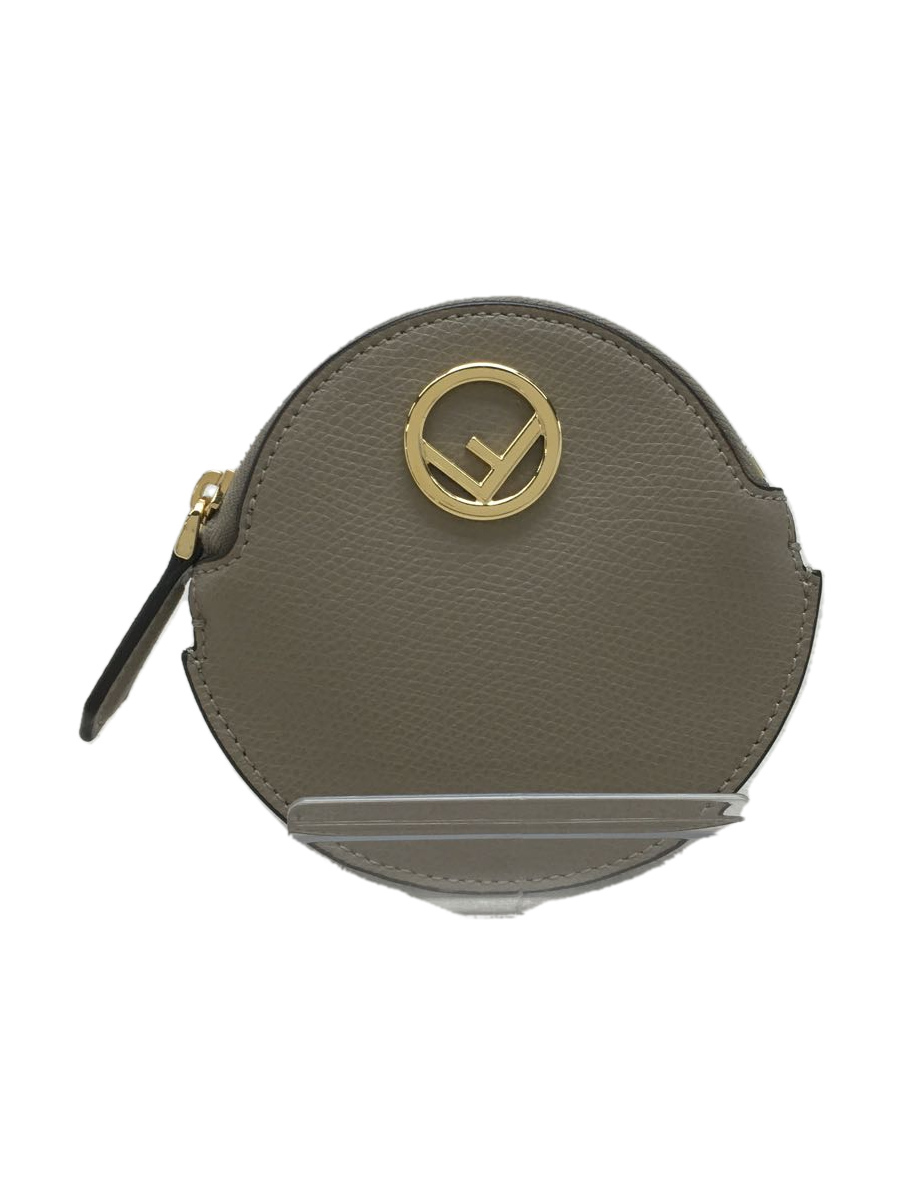 FENDI◇フェンディ/コインケース/レザー/グレー/8M0444/ラウンド