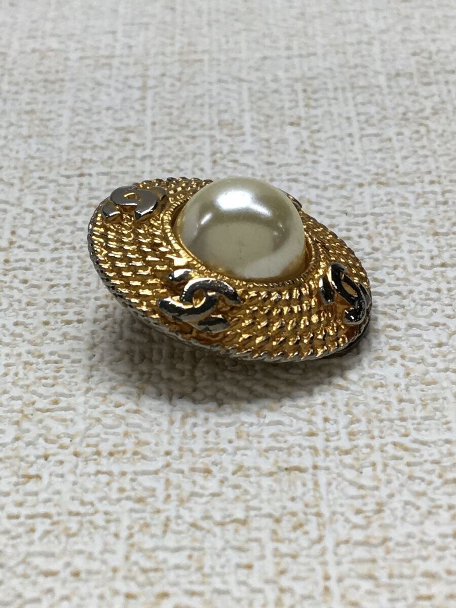 CHANEL◇ココマークxフェイクパール イヤリング 片方のみ 合金素材