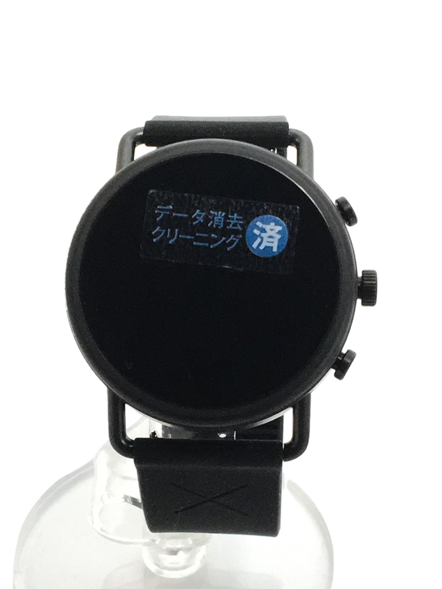 SKAGEN◇クォーツ腕時計/BLK/FALSTER3×by KYGO/SKT5202/ブラックシリコン スマートウォッチ 