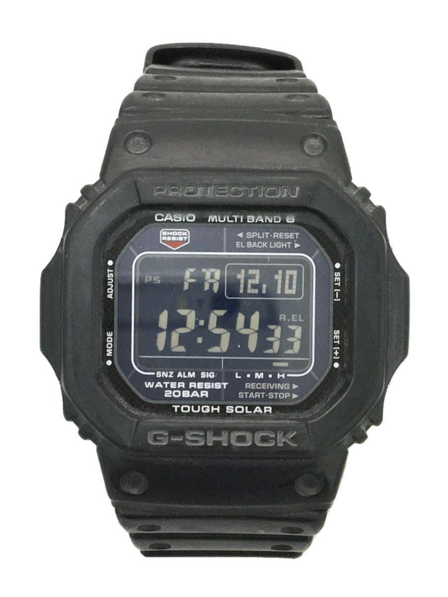 CASIO◆クォーツ腕時計・G-SHOCK/デジタル/ラバー/ブラック/ブラック