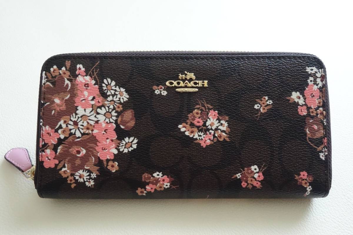 店舗良い 新品,未使用COACHコーチ 花柄長財布 メドレーブーケフラワー