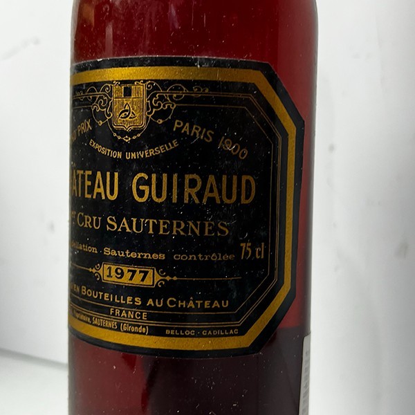 1977 シャトー ギロー ソーテルヌ CHATEAU GUIRAUD 1er CRU SAUTERNES 750ml 14度 ビンテージ ワイン 従価 古酒 未開栓_画像5