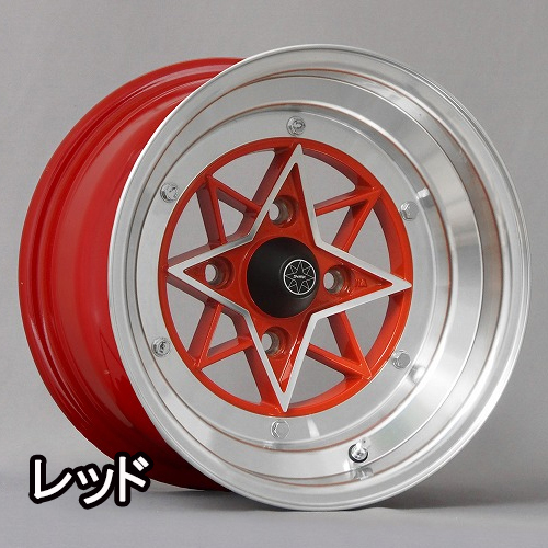 (復刻ホイール) スターシャーク 14x9.0 -26 114.3 4H (レッド)_画像1