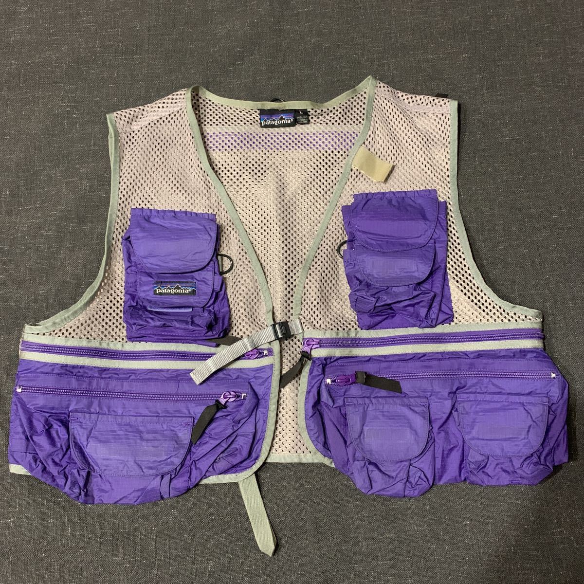 80s〜90s Patagonia フィッシングベスト パープル L パタゴニア 紫