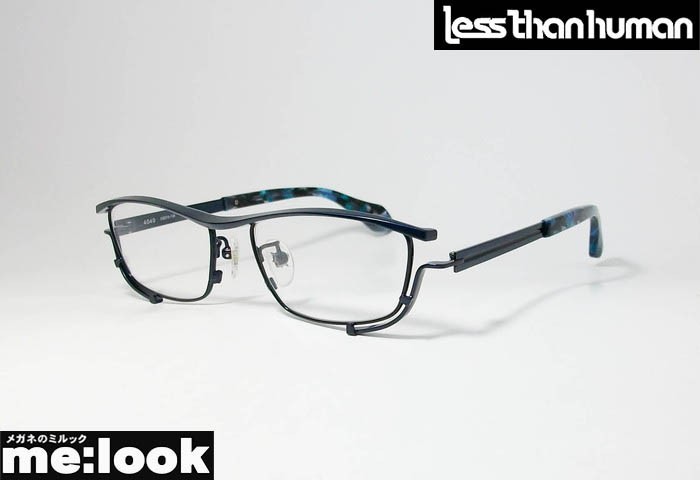 Less than human レスザンヒューマン 眼鏡 メガネ フレーム 4040-8080 サイズ53 度付可 ブルー ブラック 