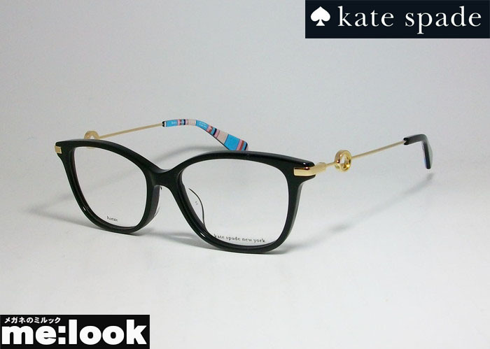 kate spade Kate Spade lady's Classic Boston glasses glasses frame EVERETTA/F-807 size 52 times attaching possible black Gold 