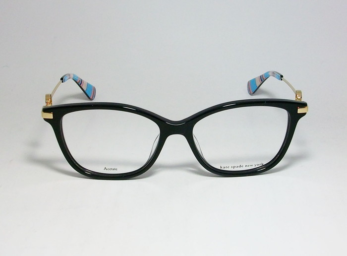 kate spade Kate Spade lady's Classic Boston glasses glasses frame EVERETTA/F-807 size 52 times attaching possible black Gold 