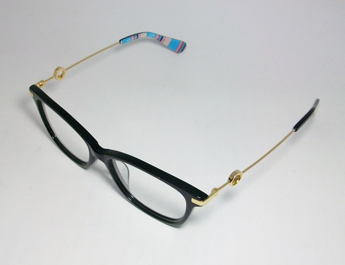 kate spade Kate Spade lady's Classic Boston glasses glasses frame EVERETTA/F-807 size 52 times attaching possible black Gold 