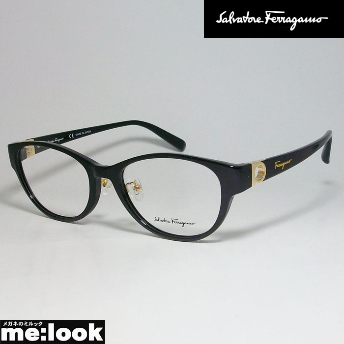 FERRAGAMO フェラガモ レディース 眼鏡 メガネ フレーム SF2916A-001-53 ブラック　ゴールド ASIAN FIT アジアンフィット