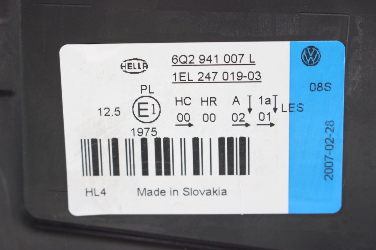  прекрасный товар / повреждение нет VW Volkswagen Polo 9N серия поздняя версия галоген передняя фара левый левая сторона 6Q2 941 007 L 246856