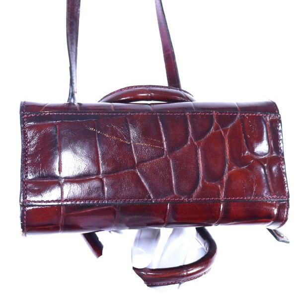 Jean Paul Gaultier 2wayクロコ型押しショルダーレザーバッグ