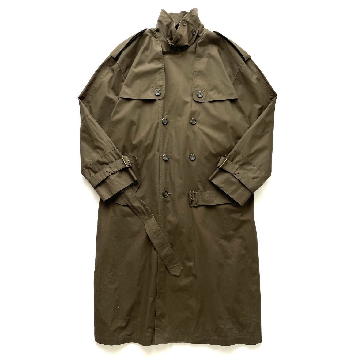 最安値に挑戦 緑茶 カーキブラウン デザインコート ロングコート