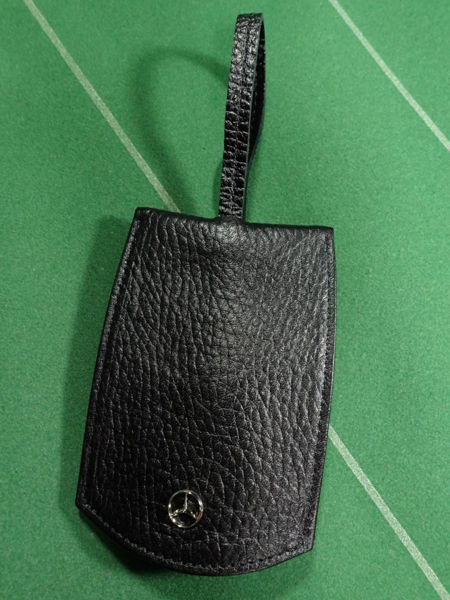 2970円 注目ショップ メルセデスベンツ コレクション 純正 レザー素材 リモートキーカバー キーリング クロシェット ブラック 未使用 箱付