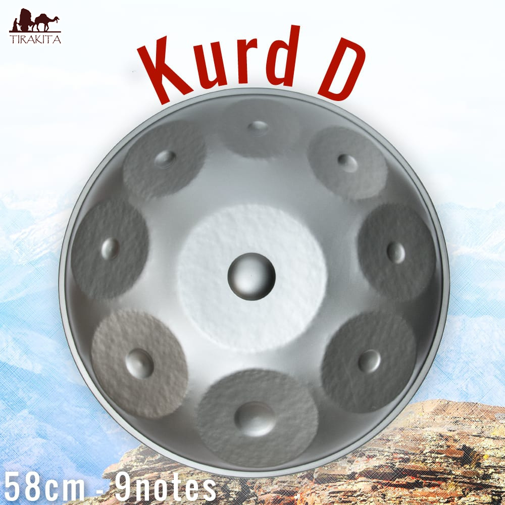 送料無料 ハンドパン スチールパン 打楽器 パーカッション Kurd D(58cm