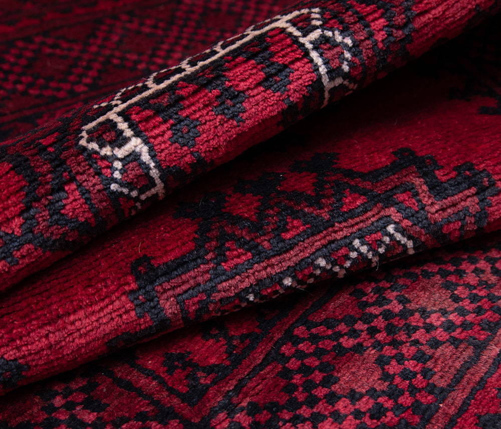 送料無料 ラグ バローチ アンティーク マット (一点物)パシュトゥンの手織り絨毯 85cm x 60cm アフガニスタン_画像2