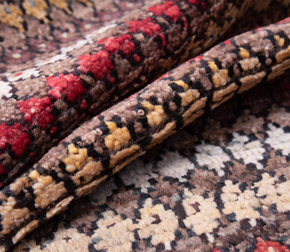 送料無料 ラグ バローチ アンティーク マット (一点物)パシュトゥンの手織り絨毯 73cm x 55cm アフガニスタン_画像2