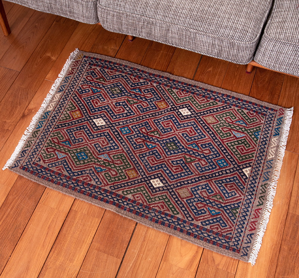送料無料 平織り アフガニスタン キリム Kilim (一点物)アフガニスタン
