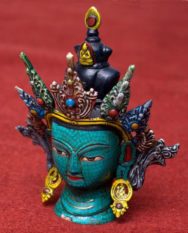 送料無料 ネパール 像 神様 ターラー菩薩 高さ：約19 仏像 チベット 密教 ブッダ像 エスニック インド アジア