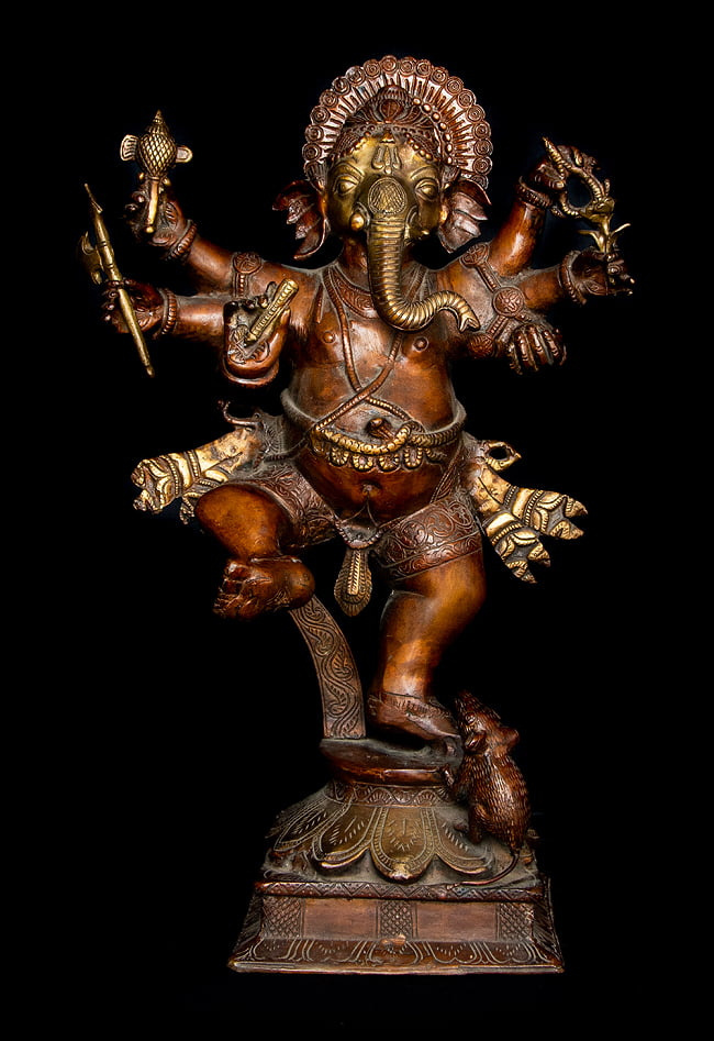 仏像 置物 ガネーシャ像 神様像 ダンシングガネーシャ 51cm インド エスニック アジア 雑貨_画像1