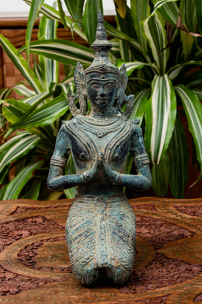 送料無料 神様像 インドネシア バリ ラーマ インドネシアの神様像 32cm シータ 置物 エスニック アジア 雑貨