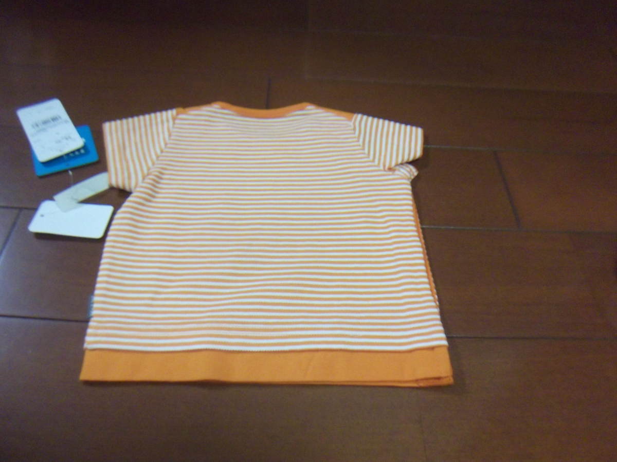 新品　フーセンウサギ　男児　Tシャツ　サイズ70　車　オレンジ　198円発送可　切手可_画像2