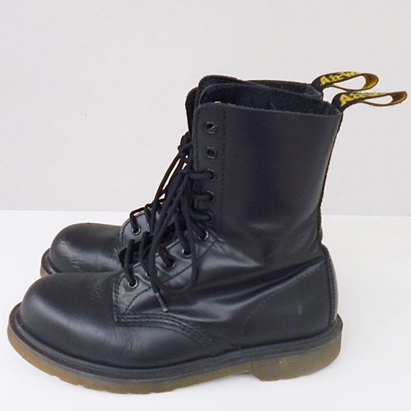 S8 DR. MARTENS ドクターマーチン 1919 10ホール ブーツ ブラック UK7 25.5-26cm相当 Air Wair WITH SOLES Bouncing 本革 レザー_画像3