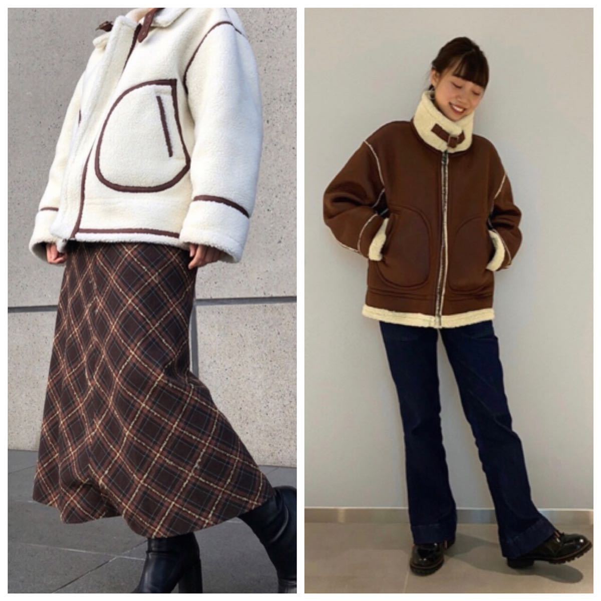 美品 フリークスストア リバーシブル フェイクムートン ボア B3 美品 フリークスストア リバーシブル フェイクムートン ボア B3