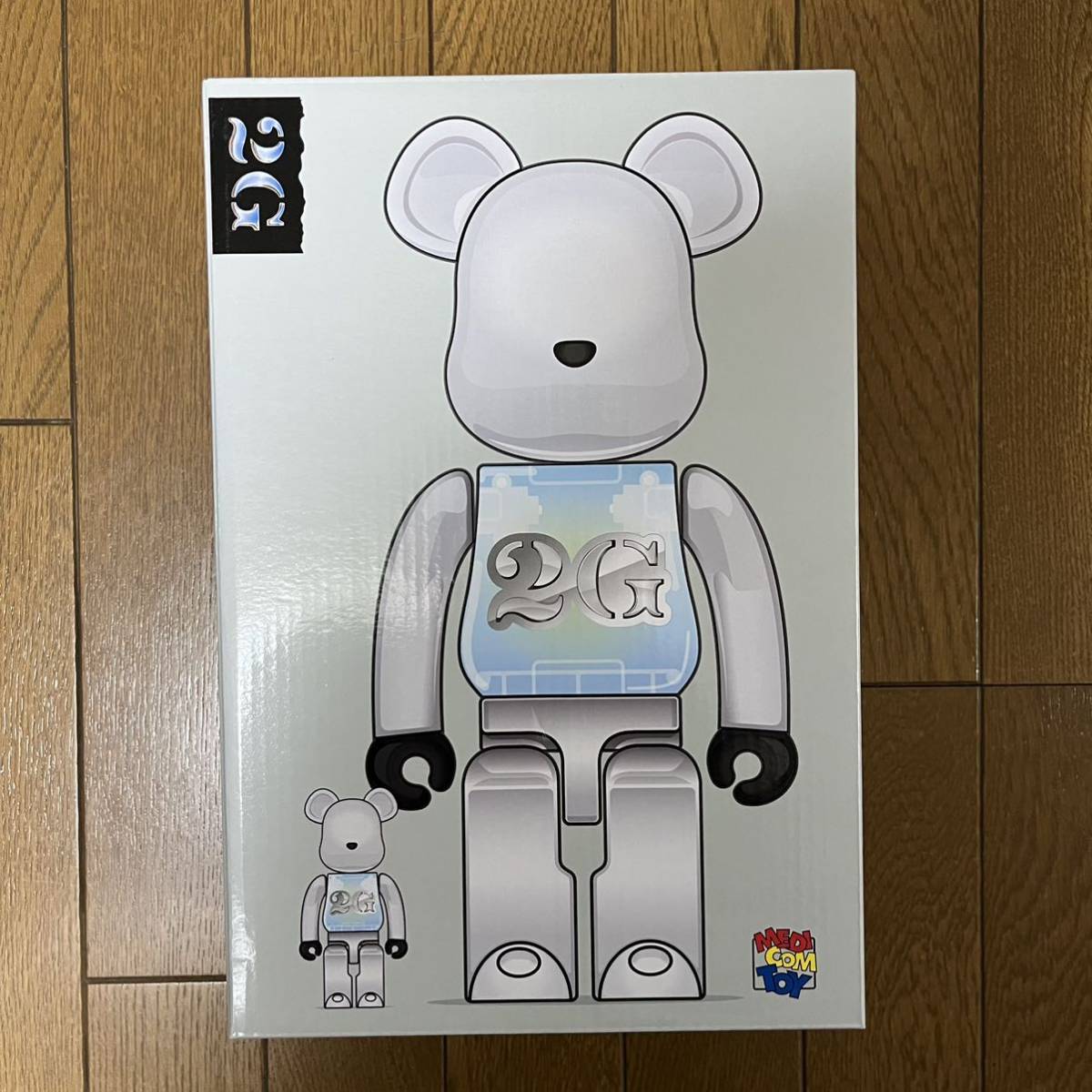 BE@RBRICK 2G WHITE CHROME ベアブリック WHITE コラボ MEDICOM TOY 100% 400% メディコム トイ