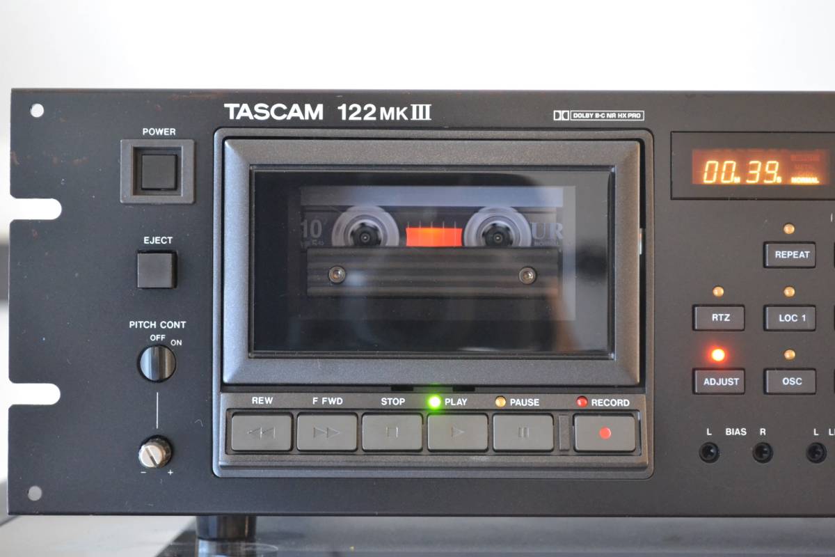 TASCAM 122MK3 ・３ヘッド・ダイレクトドライブ 動作品・美品 カセットデッキ TEAC プロ用デッキ タスカム