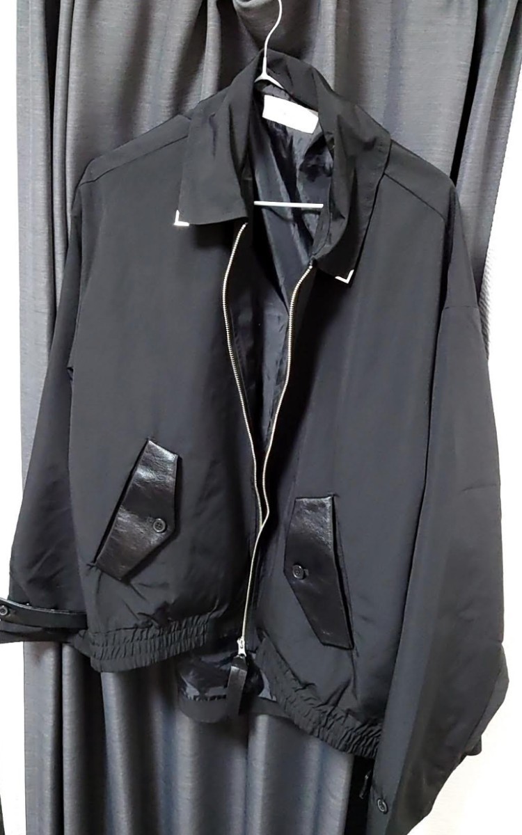 3年保証 即日出荷 限定商品【ADRER】ラミネートレザーパッチブルゾン