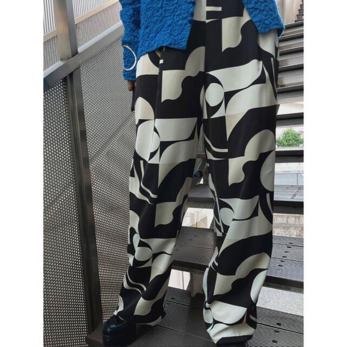 Ameri VINTAGE INDIVIDUAL GEOMETRIC PATTERN PANTS 幾何学模様パンツ