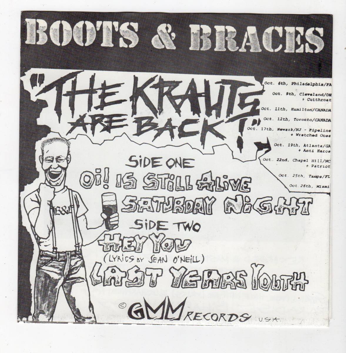 BOOTS&BRACES[OVER AMERICA]7''/Oi/SKINS_画像2